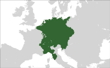 The Roman Empire provided an inspiration for the medieval European. Although the Holy Roman Empire rarely acquired a serious geopolitical reality, it possessed great symbolic significance. Holy Roman Empire (c. 1600).svg