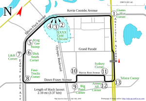 Homebush Street Circuit (Sydney, Australia) track map.svg