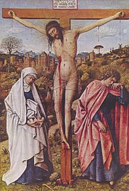 Jan van Eyck (vers 1390-1441), Christ en croix.