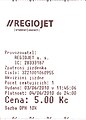 Biliett RegioJet