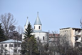The church as seen from afar, in 2018