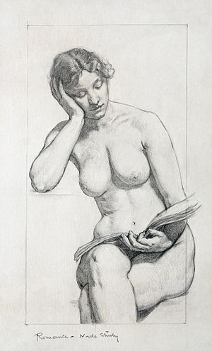 "Study drawing shows the allegorical figu...