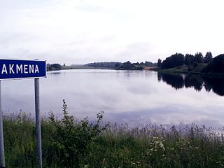 The river Akmena at Kurmaiciai village