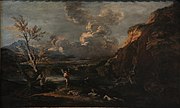 Salvator Rosa, Landscape with Tobias and the Angel (c. 1670)