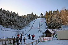 Un tremplin de saut à ski en Allemagne