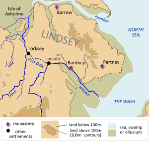 Map of Lindsey Lindsey.svg