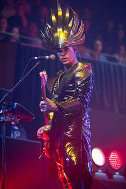 Steele fronts Empire of the Sun in a performance in 2013.