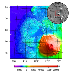 Topografická mapa oblasti