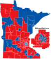 Seats won by party in the 2010 Minnesota House of Representatives election