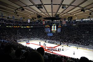 Madison Square Garden before NY Ranger game on...