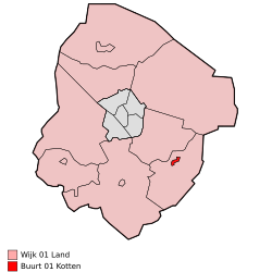 Lage von Kotten in der Gemeinde Winterswijk