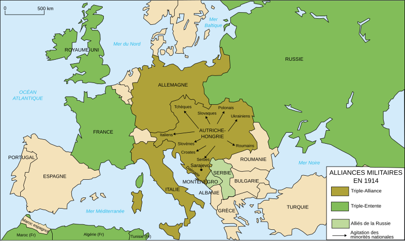 map of europe 1914 alliances. File:Map Europe alliances