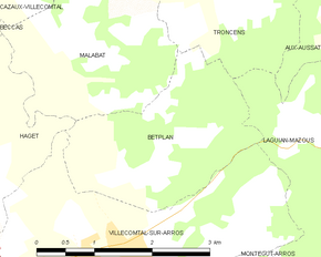 Poziția localității Betplan