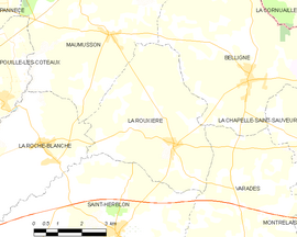 Mapa obce La Rouxière