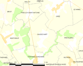 Mapa obce Gaudechart