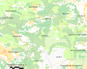 Poziția localității Callas