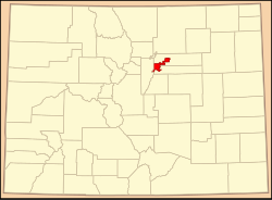 Location of Denver in the state of Colorado