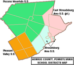 Карта школьных округов Пенсильвании округа Монро.png