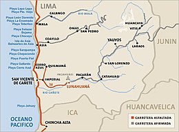 Distretto di Lunahuaná – Mappa