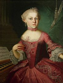 Maria Anna Mozart (1762).