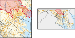 Maryland's 2nd congressional district in Baltimore (since 2023).svg