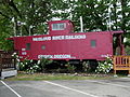 A retired caboose from the McCloud River Railroad.
