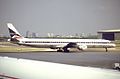'n Vliegtuig van Delta Air Lines by die lughawe in 1988.