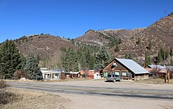 A view of Meredith from across Frying Pan Road