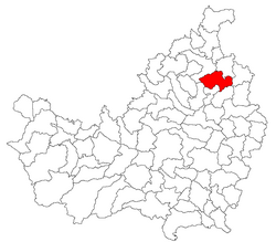 Location of Mintiu Gherlii