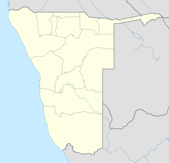 Mapa konturowa Namibii