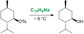 Tosylabspaltung aus Menthyltosylat mittels Naphthalin-Natrium