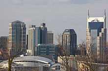 Nashville is the fourth-largest city in the region, and part of the region's eighth-largest metropolitan area. Nashville From Fort Negley.jpg