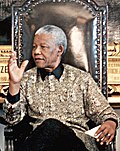 Nelson Mandela. Bilde fra 1998