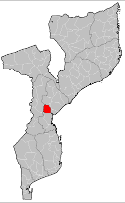 Nhamatanda District on the map of Mozambique