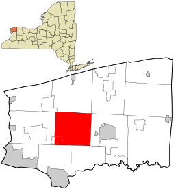 Location in Niagara County and the state of New York.