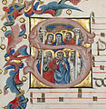 Illuminated manuscript- A hymn book by Niccolo da Bologna, c. 1500