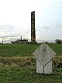 Poste d'observation, installé dans la cheminée d'une briqueterie