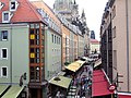 Die postmoderne Dresdner Münzgasse wurde zur beliebten Meile in der Altstadt