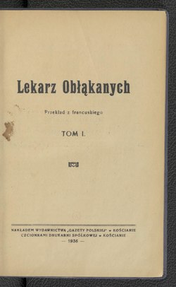 Okładka lub karta tytułowa