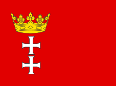 The flag of Gdańsk, Poland