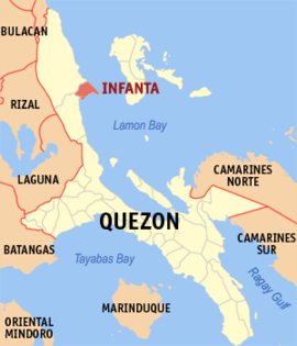 Infanta na Quezon Coordenadas : 14°44'33"N, 121°38'58"E