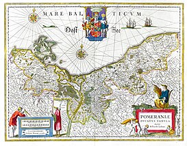 Pomerania, mapa del siglo XVII