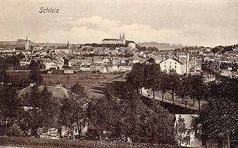 Ville et château de Schleiz (1945).