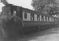 Photograph showing a Pullman carriage that was built between 1929 and 1934 to the Hastings Line loading gauge