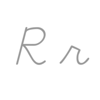 Writing cursive forms of R