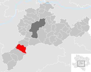 Lage der Gemeinde Rabenstein an der Pielach im Bezirk St. Pölten-Land (anklickbare Karte)