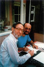 Jerome Ravetz and Silvio Funtowicz, circa 1988, at Sheffield Ravetz-Funtowicz-1988.jpg