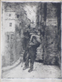 Le Vieil Homme dans la rue, eau-forte (v. 1900)