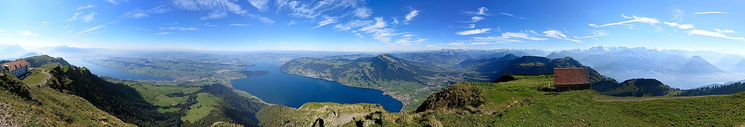 360° Panorama vom Sendeturm Rigi Kulm