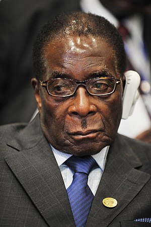 Robert Mugabe, president of Zimbabwe, attends ...